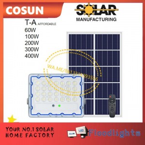 COSUN TA SERIES AFFORDABLE SOLAR FLOODLIGHT 60W 100W 200W 300W 400W