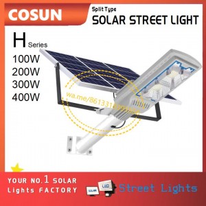 COSUN H SERIES SOLAR STREET LIGHT SPLIT TYPE 100W 200W 300W 400W