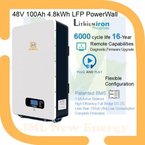 4.8kWh 100Ah 48V High Efficient LFP Battery Box 6000 cycles life with 1.5A Active Balance advanced Reliable BMS