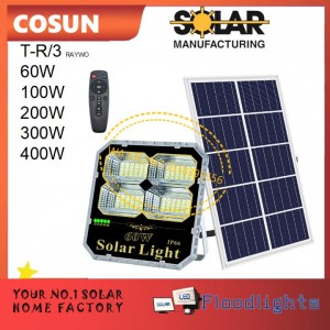 COSUN T-R/3 SERIES RAYWO SOLAR FLOODLIGHT 60W 100W 200W 300W 400W