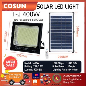 T-J Series Cosun Solar Power LED outdoor Lights the most trendy economic stylish garden light intelligent energy-saving control light sensor automatic on and off from dusk to dawn
