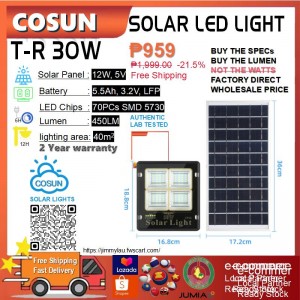 T-R series High Performance Aluminium Solar Power IP66 Waterproof 30W 60W 100W 200W 300W LED Solar Flood Light