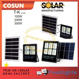 COSUN T-K SERIES ALUMI SOLAR FLOODLIGHT 100W 200W 300W