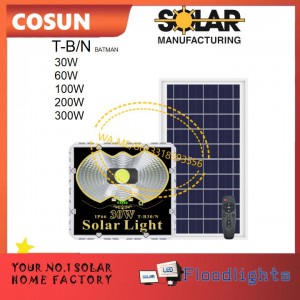 COSUN T-B/N SERIES BATMAN  SOLAR POWER COB FLOODLIGHT  30W 60W 100W 200W 300W
