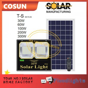 COSUN T-S RAYSUN SERIES SOLAR FLOODLIGHT 30W 60W 100W 200W 300W